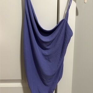 Purple Draped Sleeveless Top